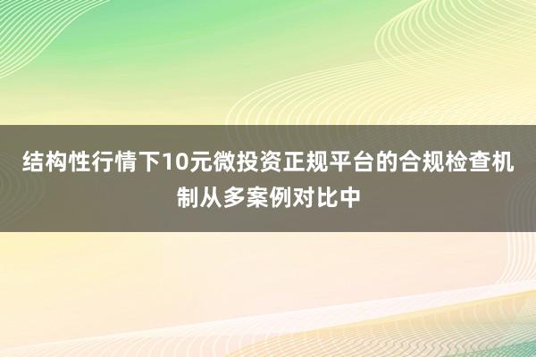 结构性行情下10元微投资正规平台的合规检查机制从多案例对比中