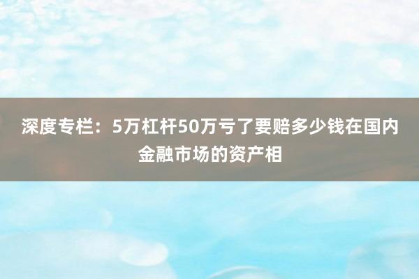 深度专栏：5万杠杆50万亏了要赔多少钱在国内金融市场的资产相